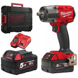 Milwaukee M18FMTIW2F12-502X Mid-Torque 1/2'' Impact Wrench | 2x5Ah