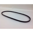 A black rubber or vinyl loop belt, commonly used as a drive belt for power tools, shown on a plain white background. Mitsubishi Vee Belt - HD Lawnmower