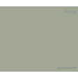 A solid color swatch card for Prestige fabric, showing the colour 'Monet Deep 86' in a muted sage green-grey tone, with the Prestige logo in the top right and the color name in the bottom right.