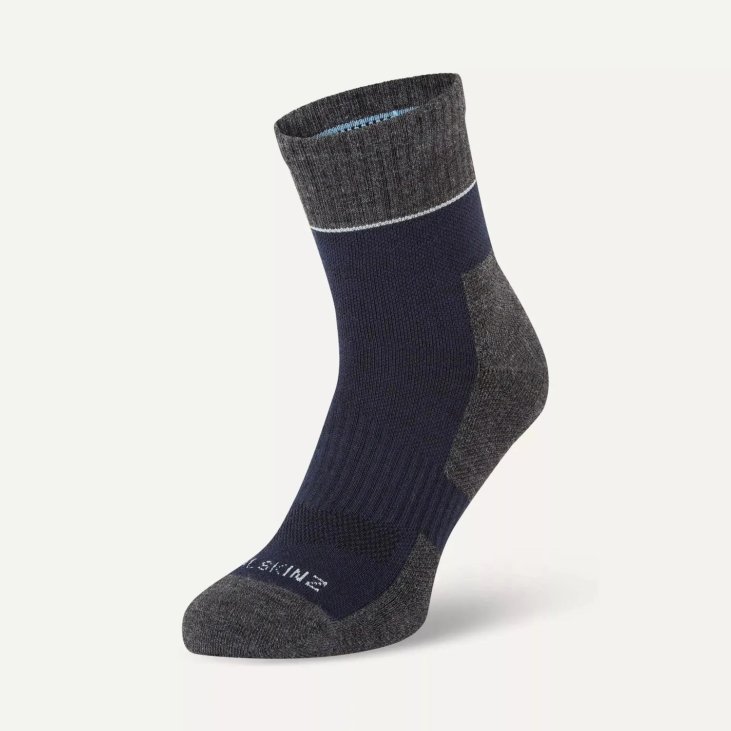 Sealskinz Thurton QuickDry Mid Length Socks - Black/Grey