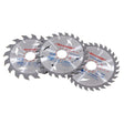 Neilsen CT2518 TCT Circular Saw Blades - 3 piece | 160mm