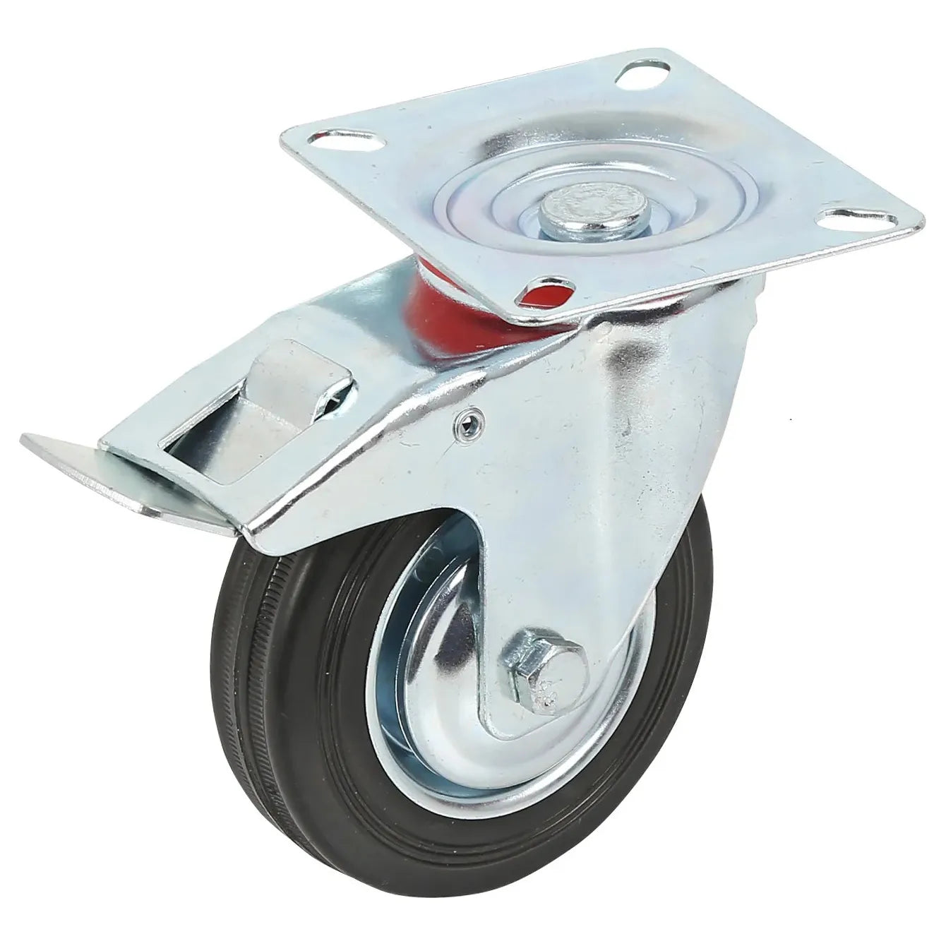 Neilsen Castor Wheel 100mm Flattened Universal With Brake