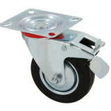 Neilsen Castor Wheel 100mm Flattened Universal With Brake