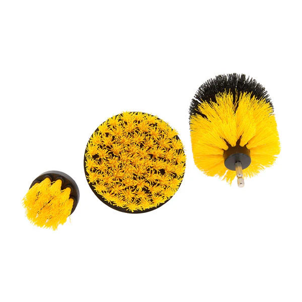 Neilsen Cleaning Brush Set 1/4 inch Shank Brush Wheel Rotary Drill | 3 Piece