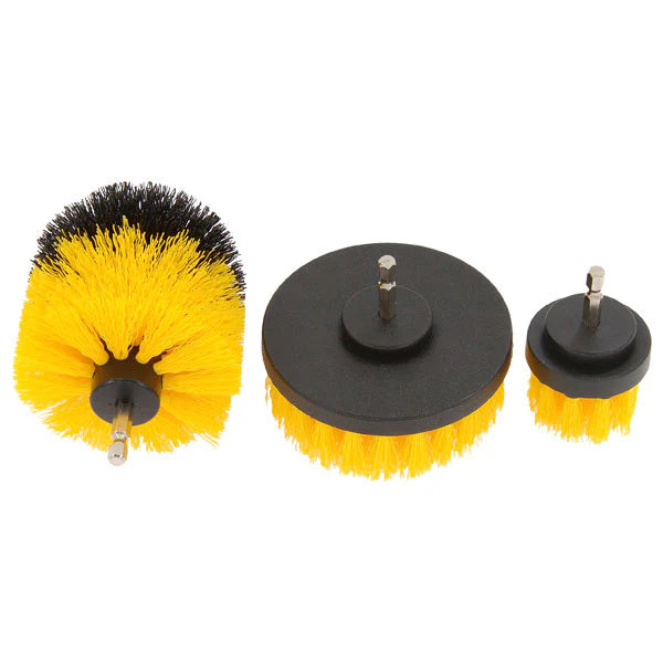 Neilsen Cleaning Brush Set 1/4 inch Shank Brush Wheel Rotary Drill | 3 Piece