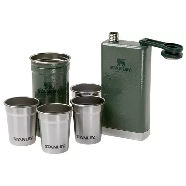 Stanley Pre-Party Shot Glass and Flask Set | Green
