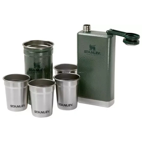 Stanley Pre-Party Shot Glass and Flask Set | Green