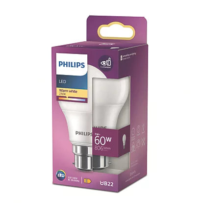 Philips LED Bulb 60W B22 8060 Lumen | Warm White