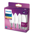 Philips LED Candle Bulb E14 – 470 Lumen Warm White | Pack of 3