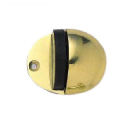 Phoenix Brass Door Stop Oval Shielded