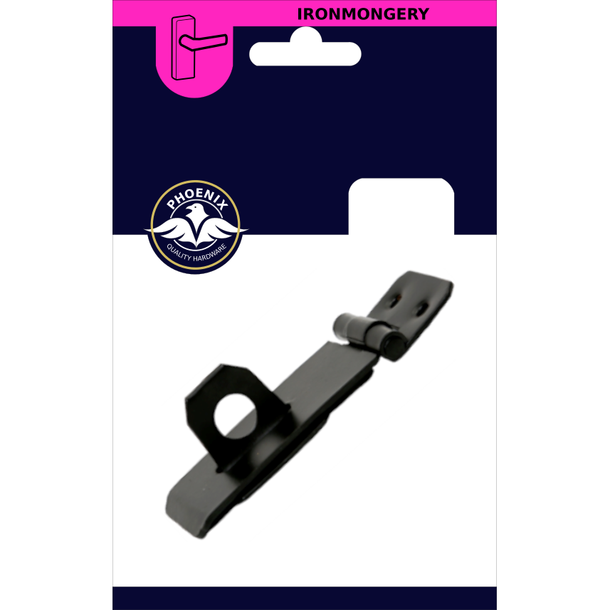 Phoenix Safety Hasp & Staple -3" | Black