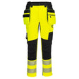 Portwest DX454 Hi-Vis Detachable Holster Pocket Craft Trousers Yellow