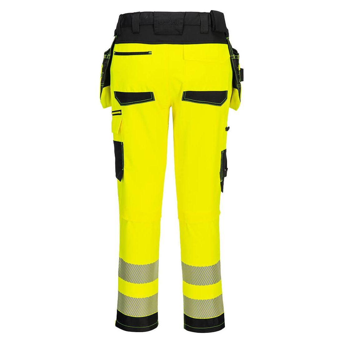 Portwest DX454 Hi-Vis Detachable Holster Pocket Craft Trousers Yellow