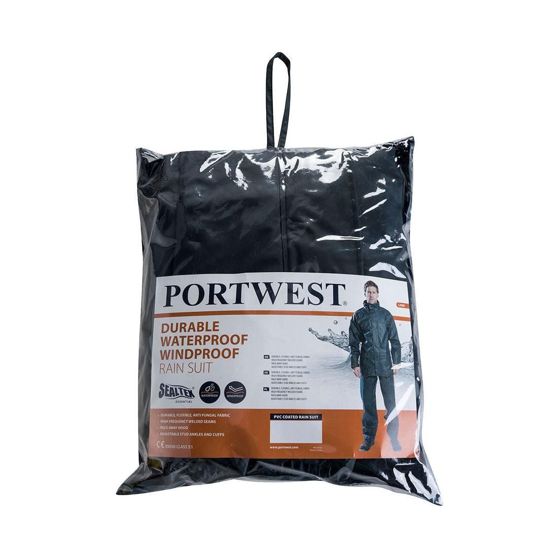 Portwest L450 Sealtex Essential Rainsuit (2 Piece Suit) - Navy
