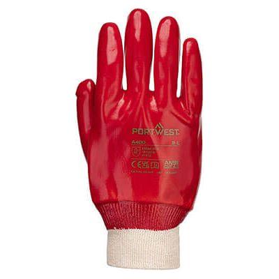 Portwest RG40 PVC Knitwrist Glove - Red