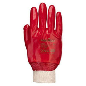 Portwest RG40 PVC Knitwrist Glove - Red