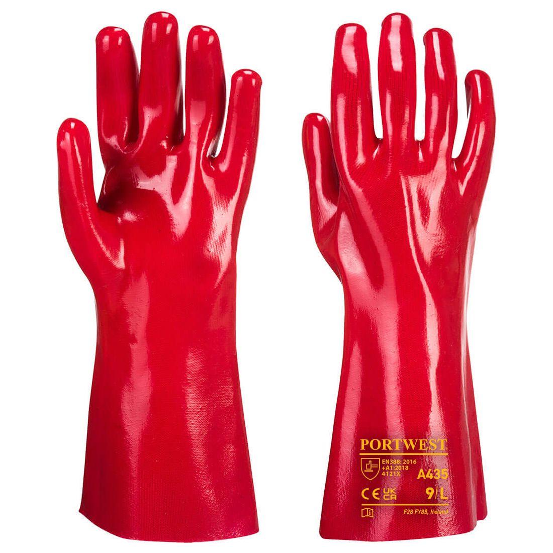 Portwest RG43 PVC Gautlet 35cm - Red