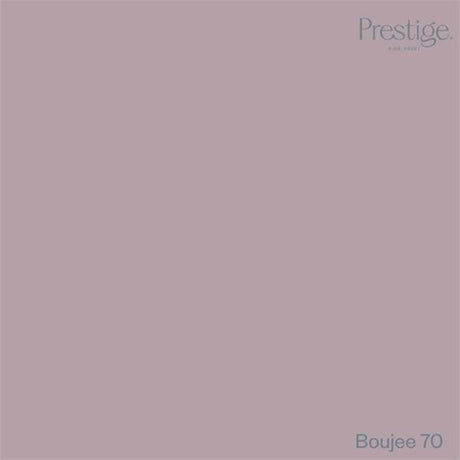 Prestige Boujee
A flat dusty mauve color swatch with the Prestige brand name in the top right and the text 'Boujee 70' in the bottom right.