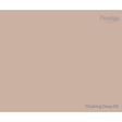 A solid color swatch card for Prestige High-Temp paint, showing the color 'Chalking Deep 63' in a dusty, warm beige tone with the brand logo in the top right corner.