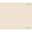 A solid color swatch card for Prestige Fine Paint in 'Coco Pale 19', showing a warm cream-beige color with the brand and product name printed in the corners.