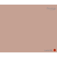 A solid color swatch card for Prestige. Lacerio 69, featuring a warm dusty rose or terracotta color with the Prestige logo in the top right and the color name 'Lacerio 69' with a red 'R' icon in the bottom right.