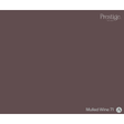 A solid color swatch card for Prestige Fine Paint in the shade 'Mulled Wine 71', showing a deep muted wine-brown color with the brand logo in the top right and the shade name in the bottom right.