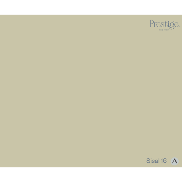 A solid colour swatch card for Prestige. ESM. Prestige Sisal Paint