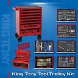 King Tony Mechanics 7 Drawer Tool Trolley Kit & FREE TOP BOX