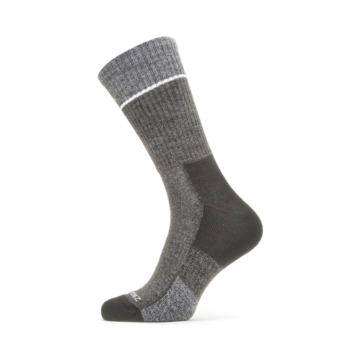 Sealskinz Thurton Solo QuickDry Mid Length Socks Black/Grey