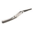 A single metallic curved tool or blade component on a plain white background, with engraved text reading 'R.A.