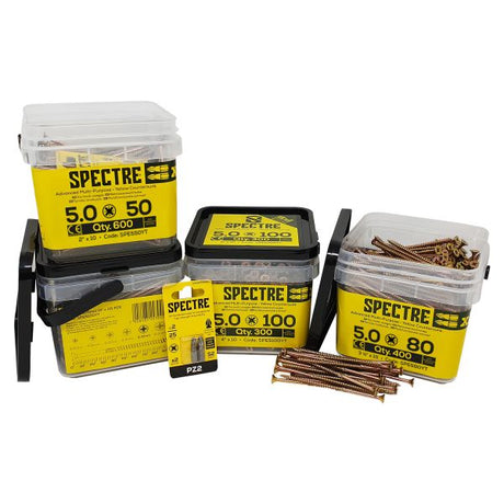 ForgeFix Woodscrews 5.0×100mm Tub of 300