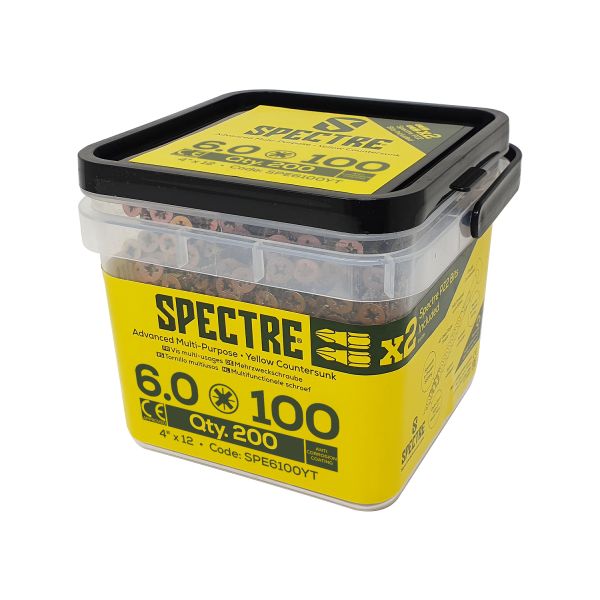 Forgefix Woodscrew 6.0x100mm Tub 200