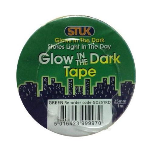 STUK Reflective Glow in the Dark Tape | Green  - 22mm x 1M