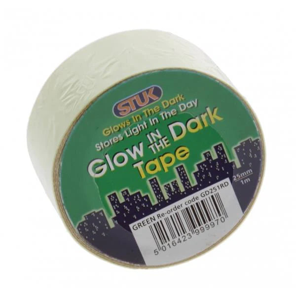 STUK Reflective Glow in the Dark Tape | Green  - 22mm x 1M