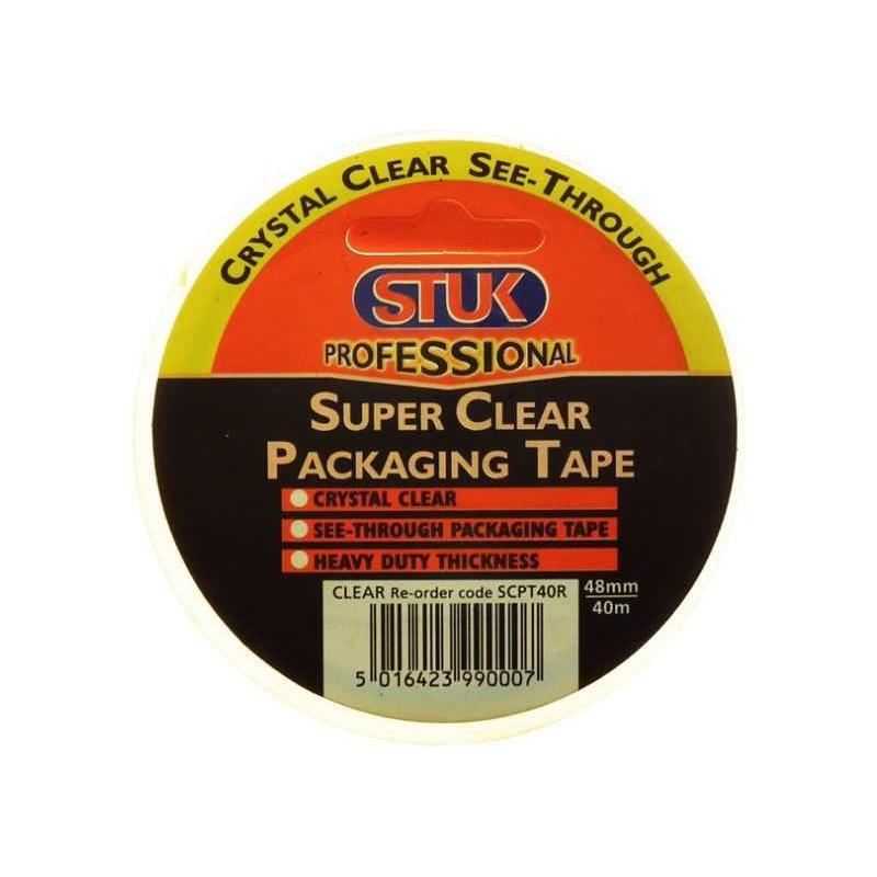 STUK Super Clear Packing Tape - 48mm x 40m