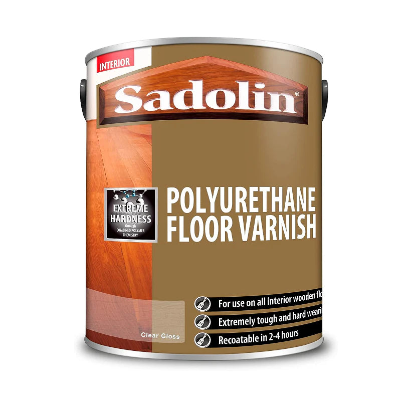 Sadolin Polyurethane Clear Gloss Floor Varnish - Clear