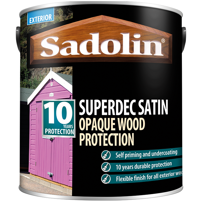 Sadolin Superdec Satin Wood Paint - Super White