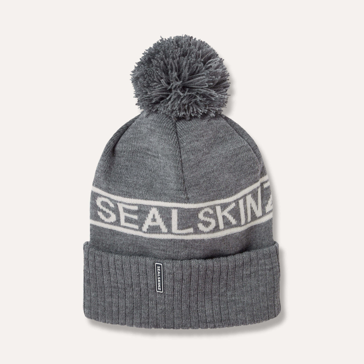 Sealskinz Heacham Waterproof Cold Weather Bobble Hat - Dark Grey