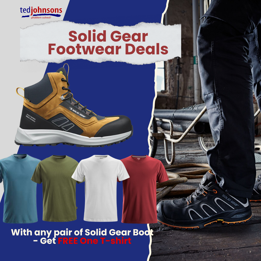 Solid Gear Footwear Deals + FREE Snickers T-Shirt – Ted Johnsons