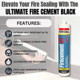 Soudal Fire Cement HT | Black - 300ml