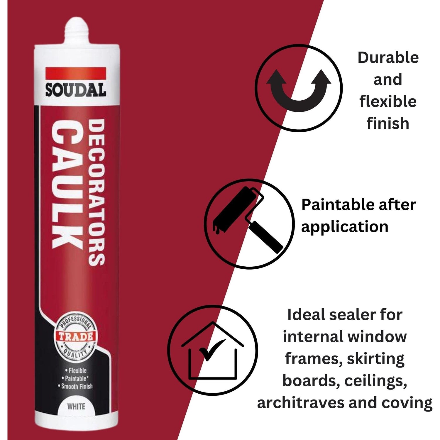 Soudal Trade Decorators Caulk | White - 290ml