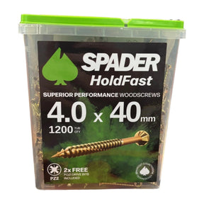 Spader Holdfast Superior Performance Woodscrews 4.0x40
