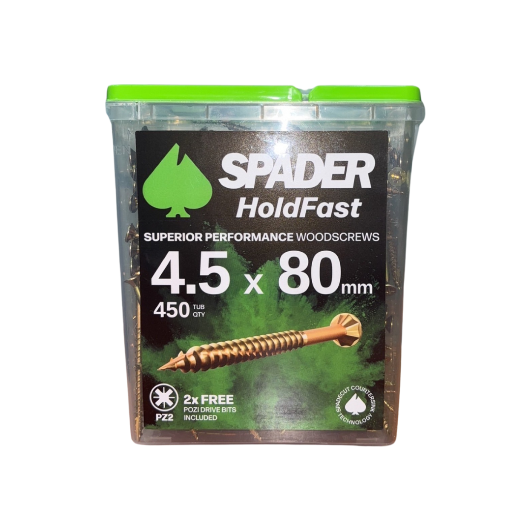 Spader Holdfast Superior Performance Woodscrews 4.5x80 QTY 450