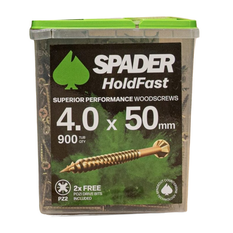 Spader Holdfast Superior Performance Woodscrews 4x50 QTY 900