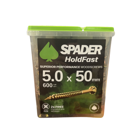 Spader Holdfast Superior Performance Woodscrews 5x50 QTY 600