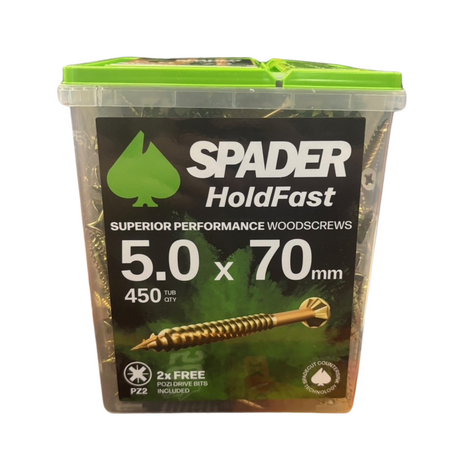 Spader Holdfast Superior Performance Woodscrews 5x70 QTY 450