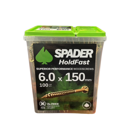 Spader Holdfast Superior Performance Woodscrews 6x150 QTY 100