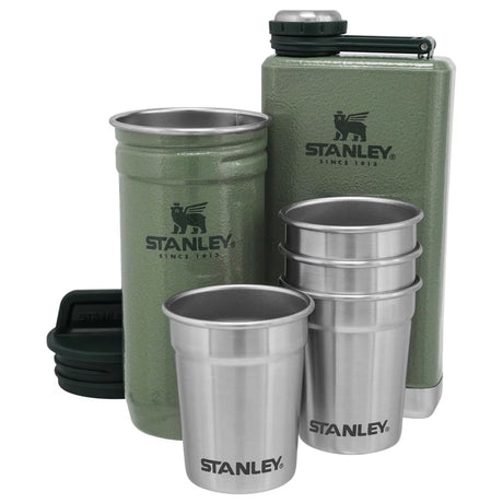Stanley Pre-Party Shot Glass and Flask Set | Green