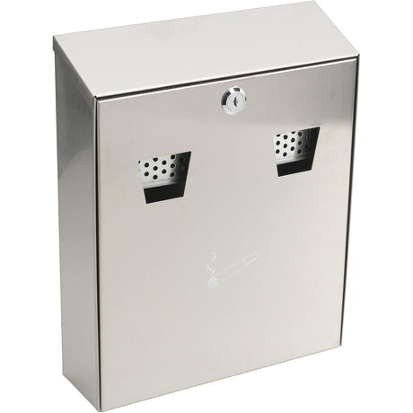 Sterling CIG2ST Wall Mounted Stainless Steel Cigarette Bin | 255 x 320 x 75 mm
