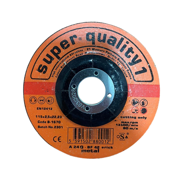 Super Quality 1 Steel Cutting Orange Disc | 4.5 inches (115mmx2.5mmx22mm)